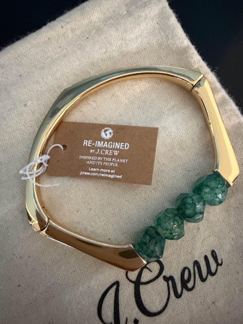 J. Crew Gold-Tone Bracelet with Faceted Beads - Picture 2 of 10